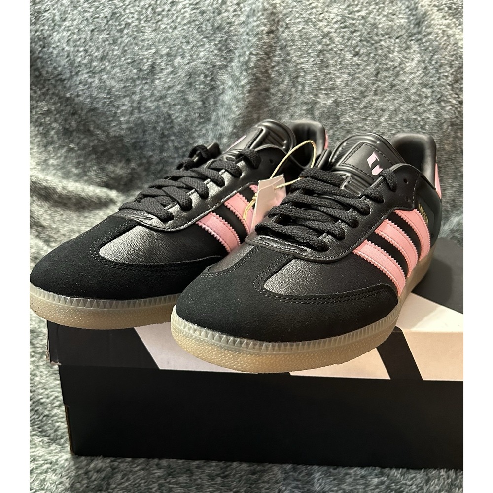 Lionel Messi x adidas Samba Inter Miami CF Black Pink  JP7845 Size 9 - Men's - Picture 3 of 9
